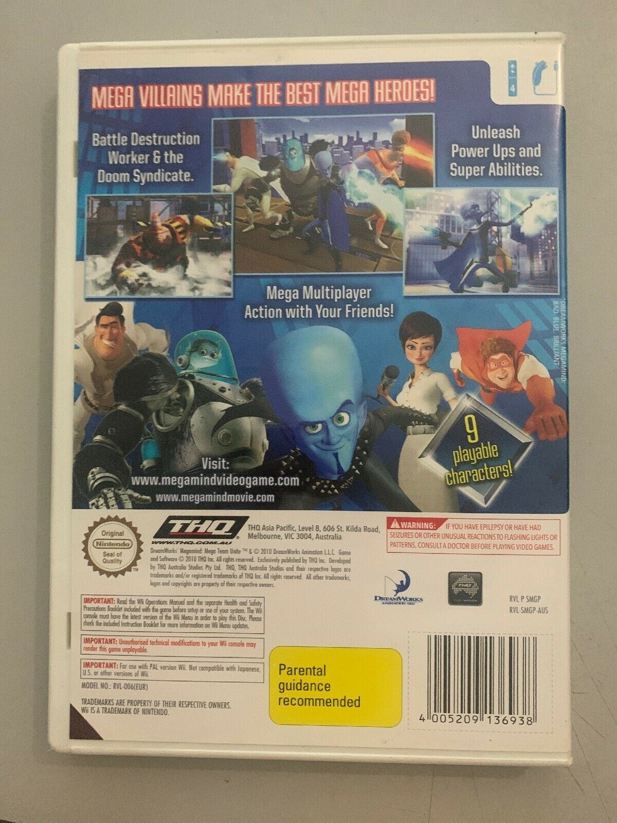 (Wii Game) Megamind: Mega Team Unite / Mega Mind (PG) PAL