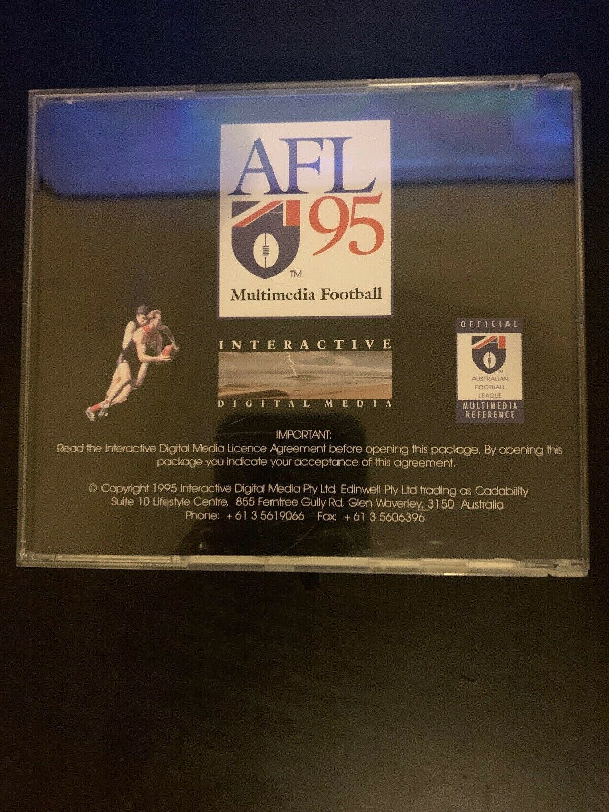 *RARE* AFL 95 Multimedia Football CDROM Interactive Digital Media PC MS-DOS