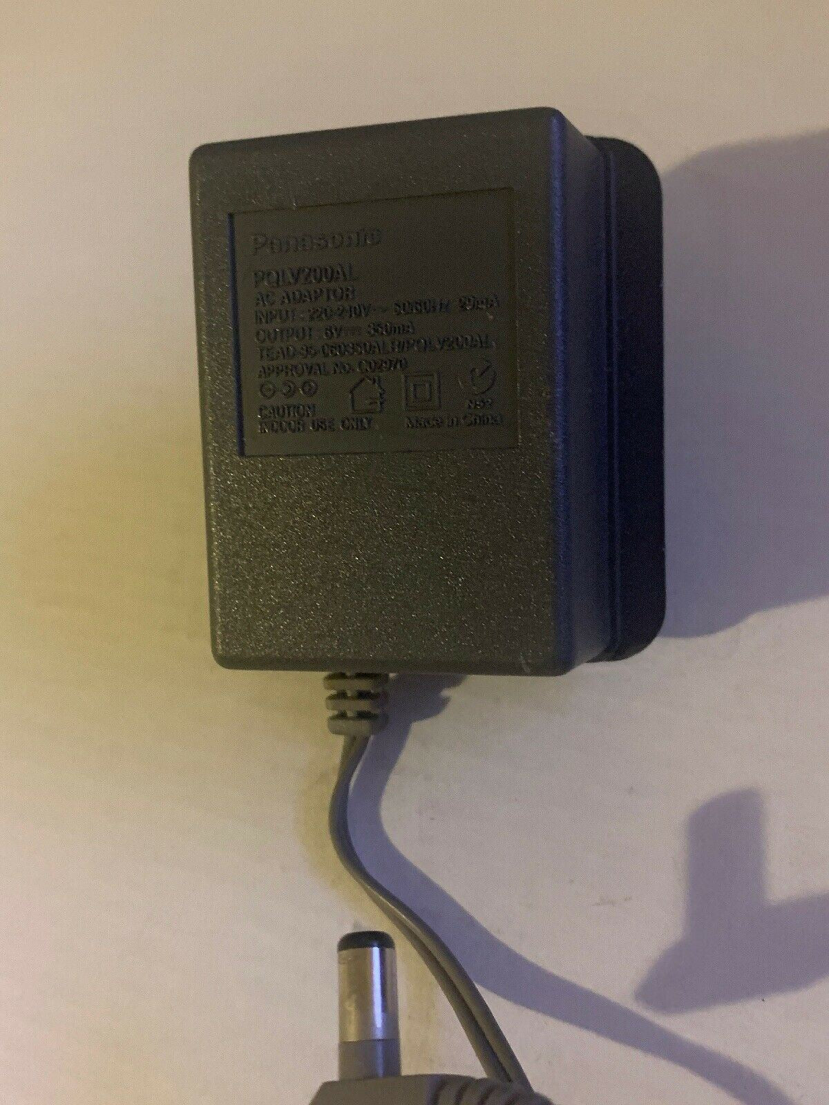 Genuine Panasonic PQLV200AL Cordless Phone AC Adapter 6V 350mA
