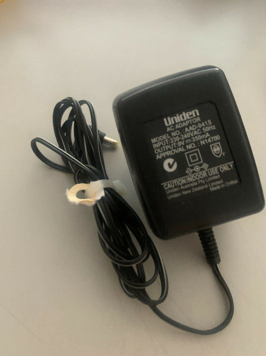 Genuine UNIDEN AC 240v 9V POWER ADAPTOR AAD-041S FOR CORDLESS PHONE MAIN BASE