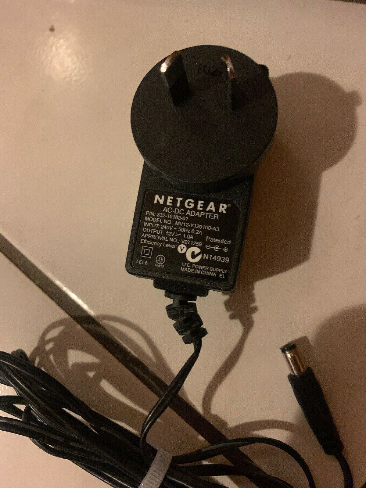 Genuine Netgear MV12-Y120100-A3 AC Adapter for router 12v 1A