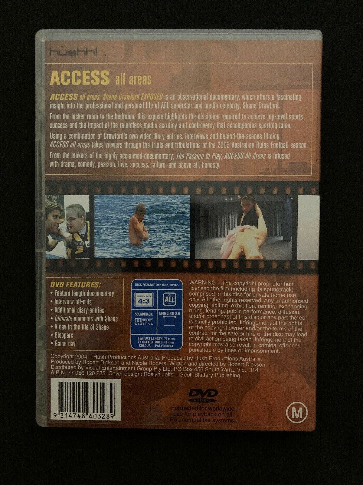 Shane Crawford - Access All Areas (DVD, 2004)