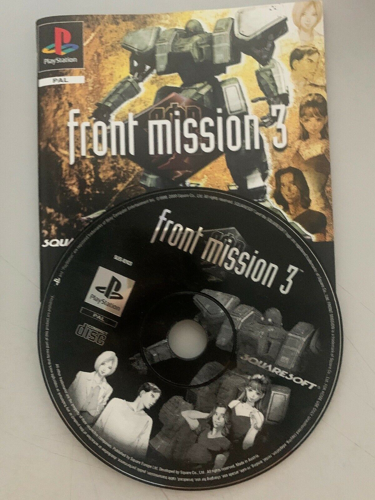 FRONT MISSION 3 PS1 Rare Strategy Game COMPLETE With Manual Playstation 1 PAL