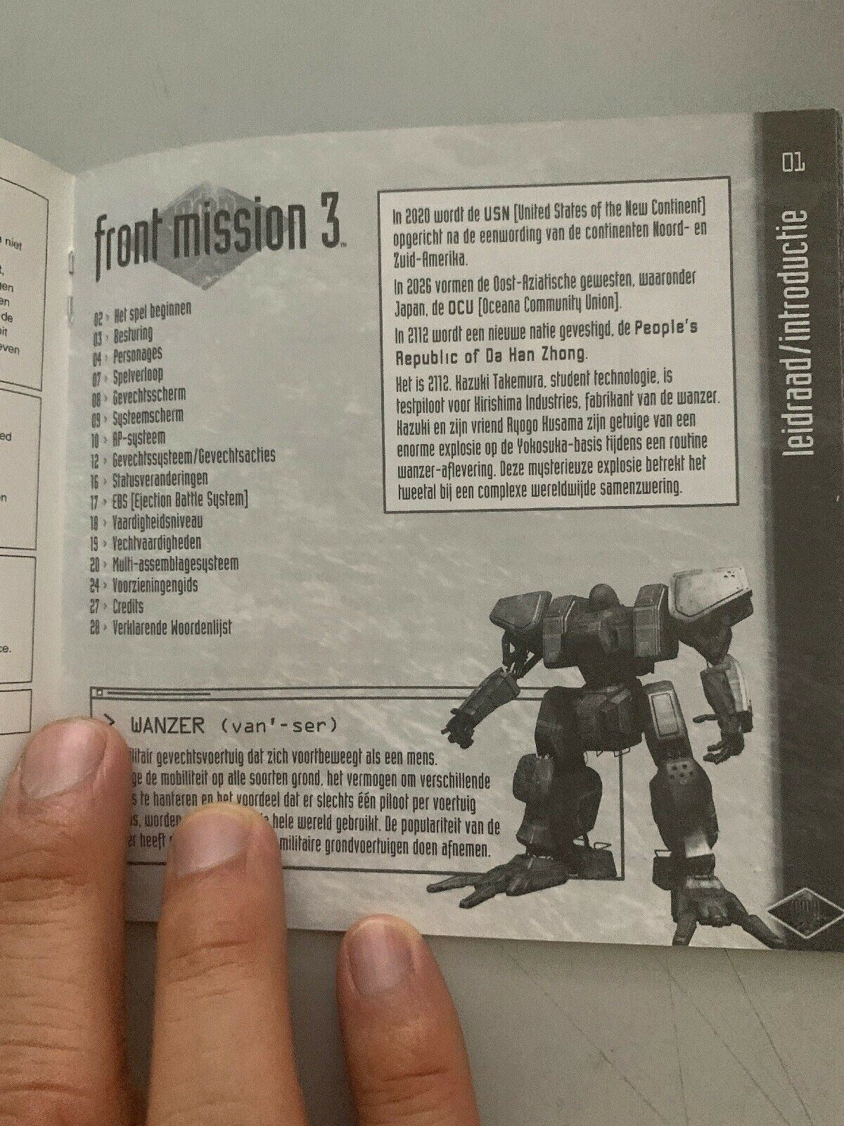 FRONT MISSION 3 PS1 Rare Strategy Game COMPLETE With Manual Playstation 1 PAL