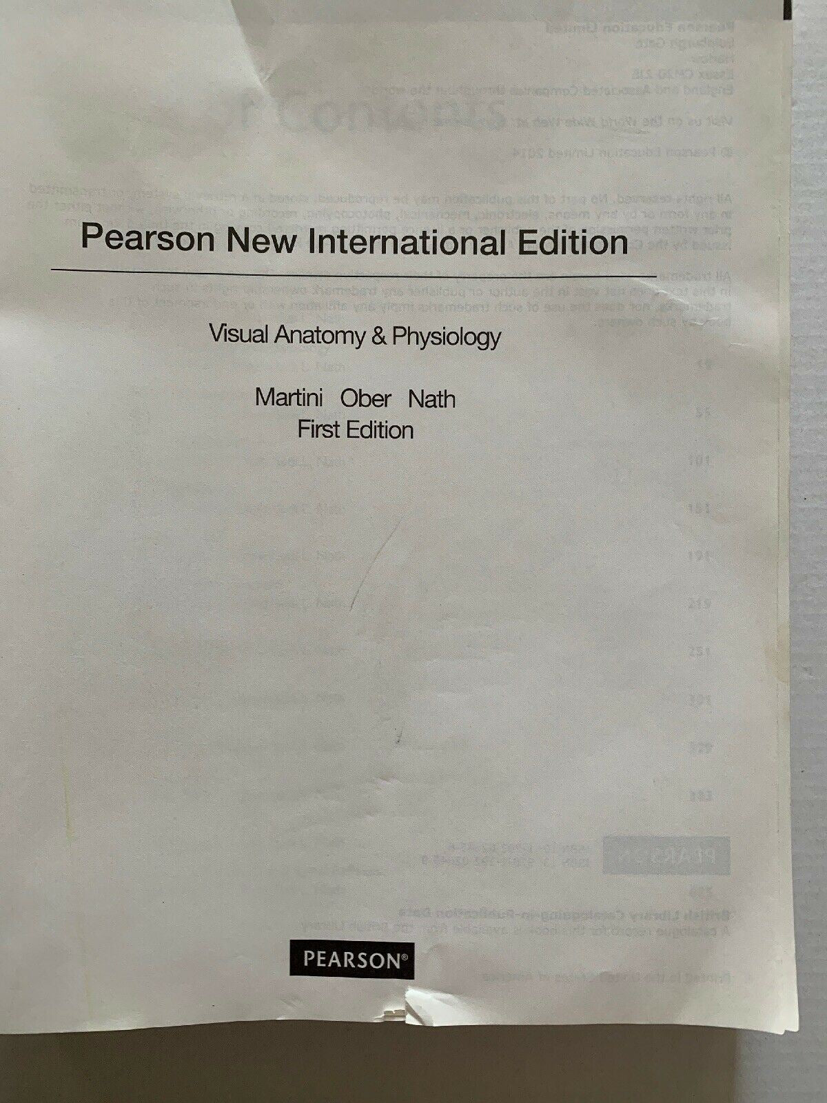 Visual Anatomy & Physiology By Martini Ober Nath (1st Edition) 2014