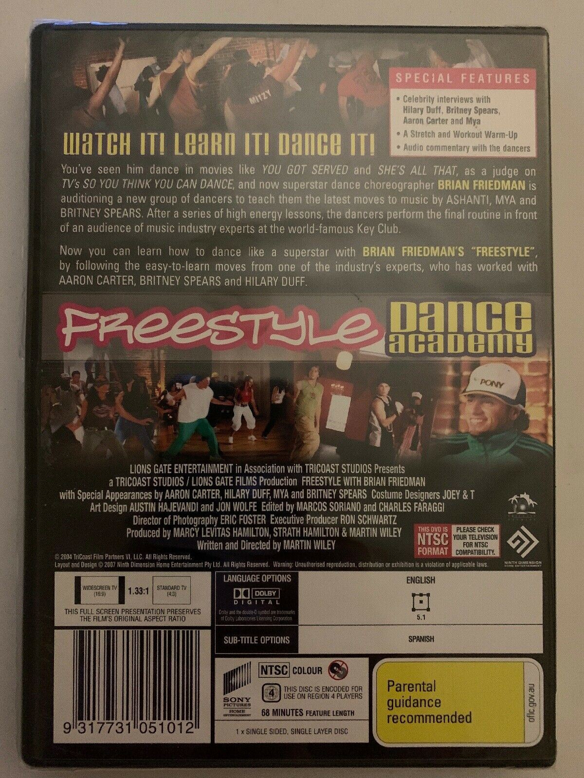 Freestyle - Dance Academy (DVD, 2007) BRAND NEW SEALED - Brittany Spears, H Duff