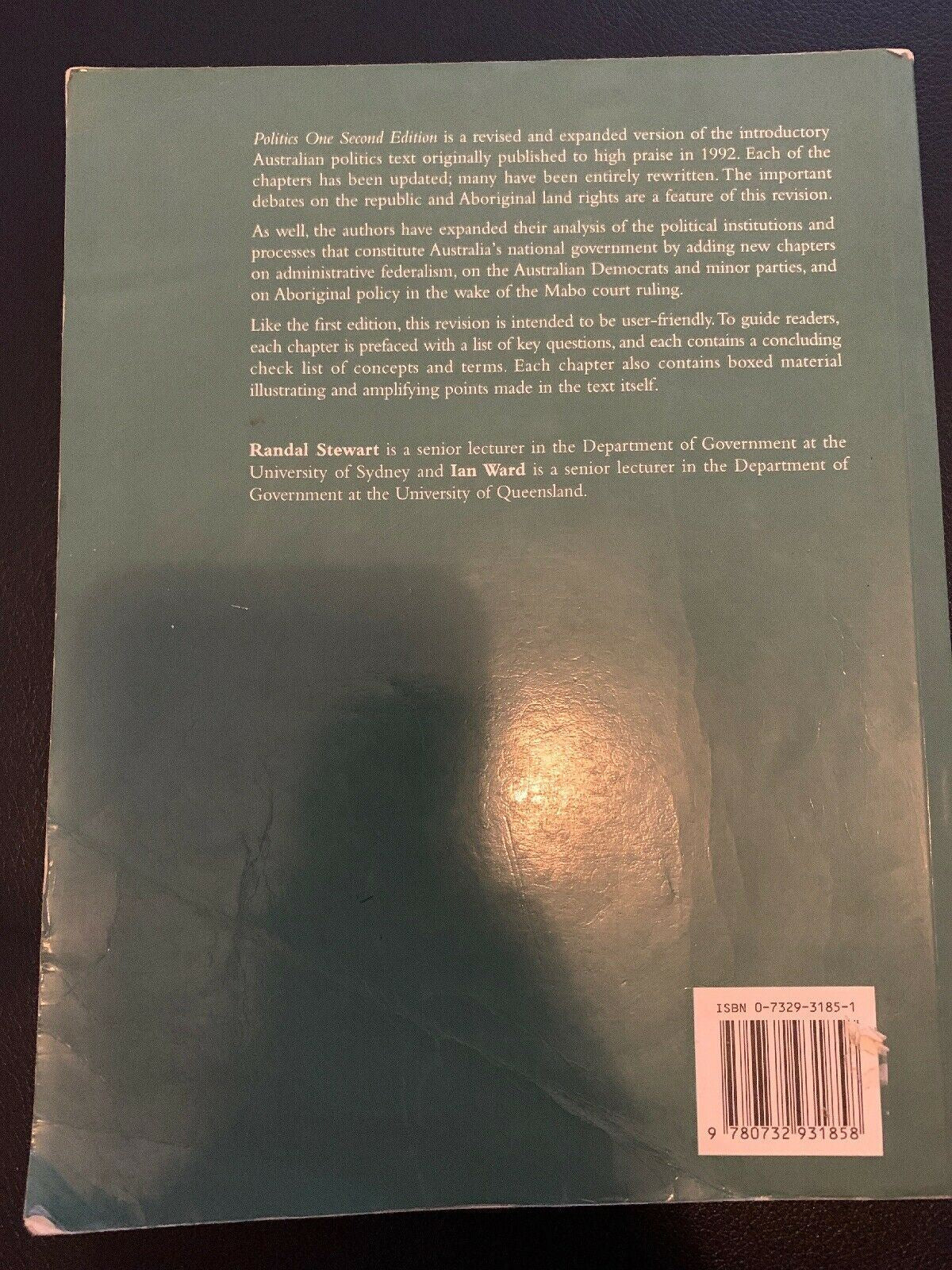 Ian Ward; Randal G. Stewart: Politics One