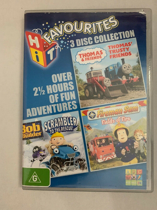 ABC Favourites Collection 3-DVDs Thomas & Friends, Fireman Sam, Bob The Builder