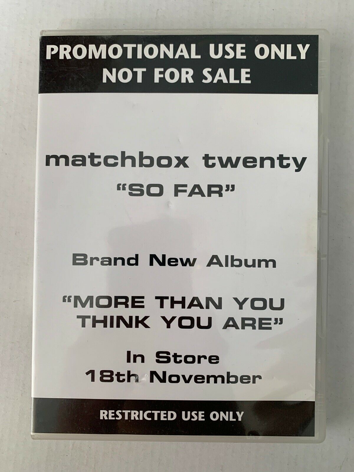 SO FAR - Matchobox Twenty - Rare- Aus Stock DVD