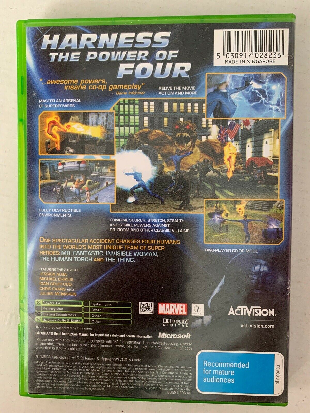 Fantastic 4 (Microsoft Xbox, 2005) PAL