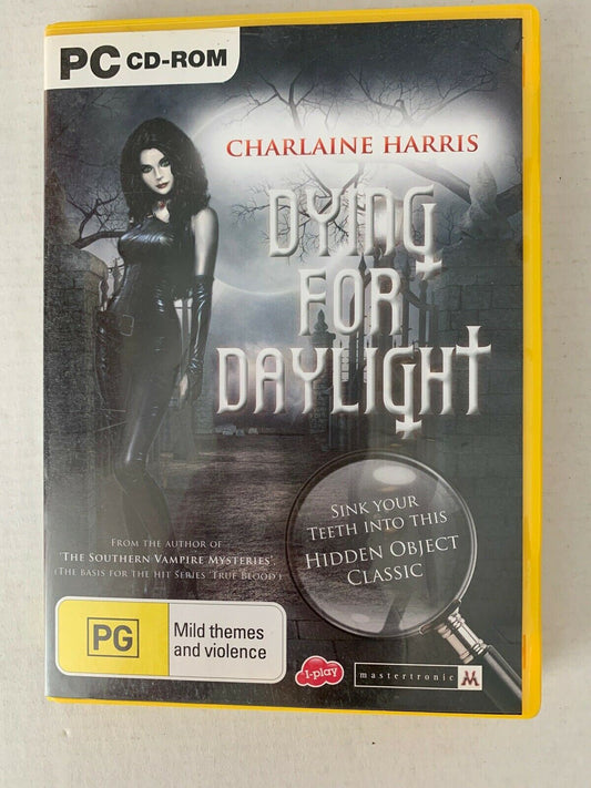 Charlaine Harris Dying for Daylight - PC (2012, CD) Hidden Object Game Windows