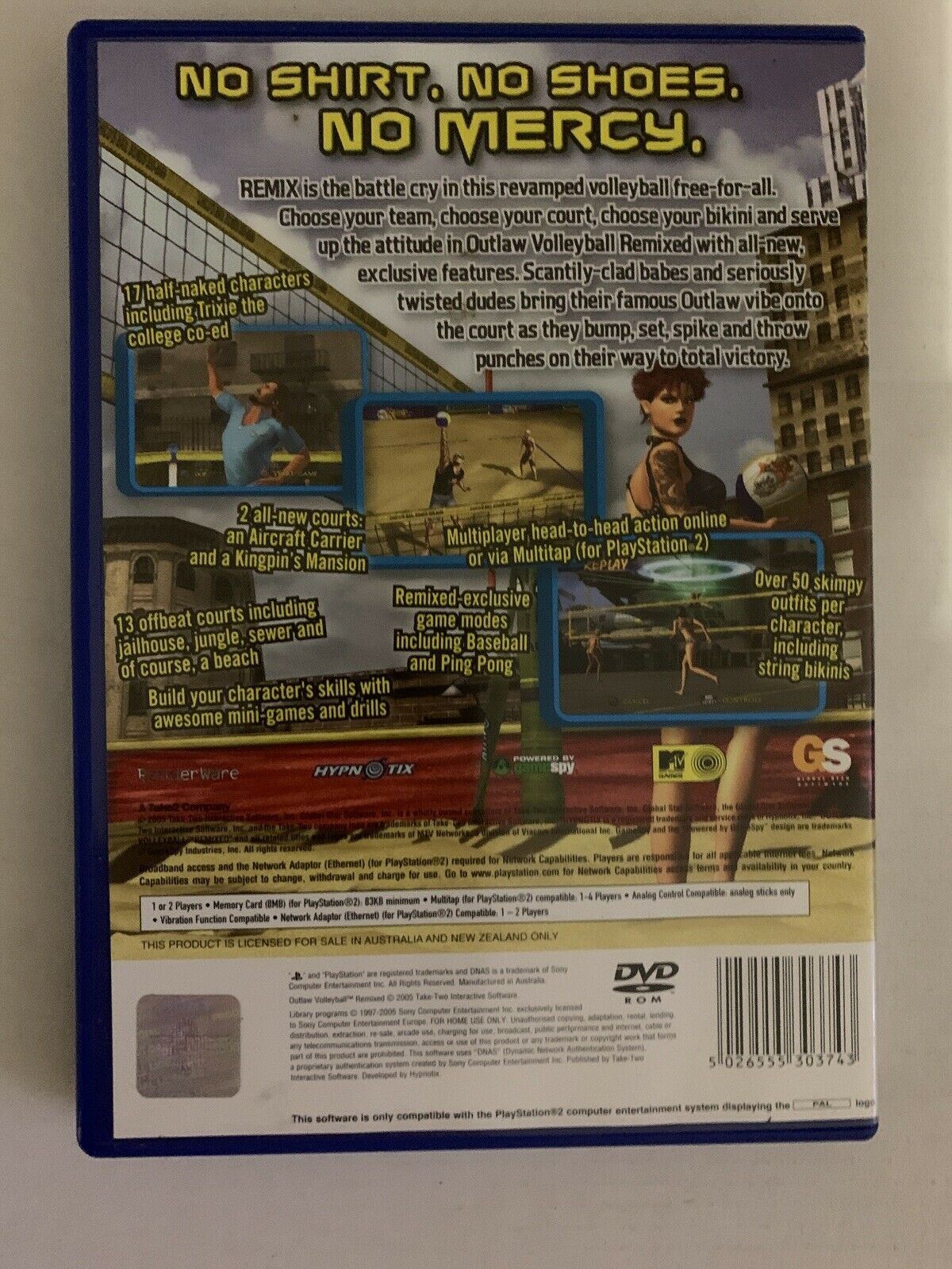 Outlaw Volleyball Remixed Sony PlayStation 2 PS2 Game With Manual PAL