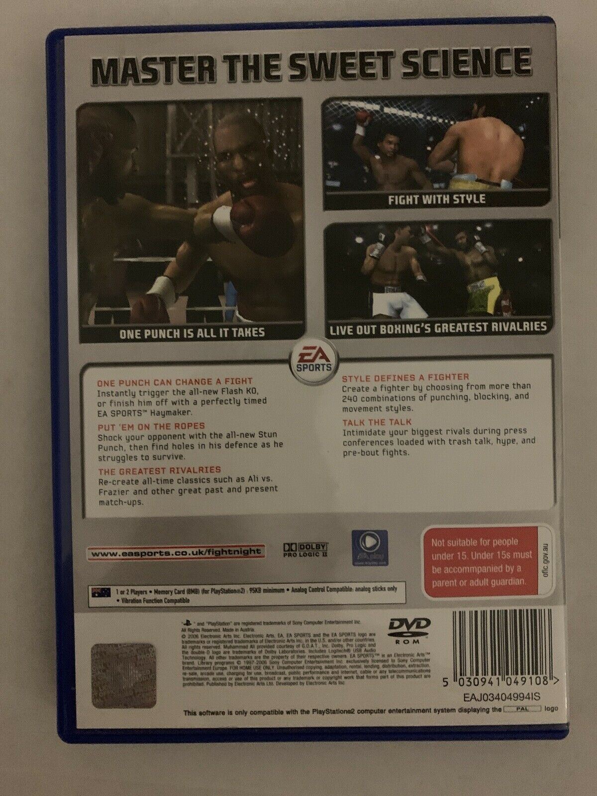 Fight Night Round 3 - PS2 Playstation 2 Game PAL With Manual