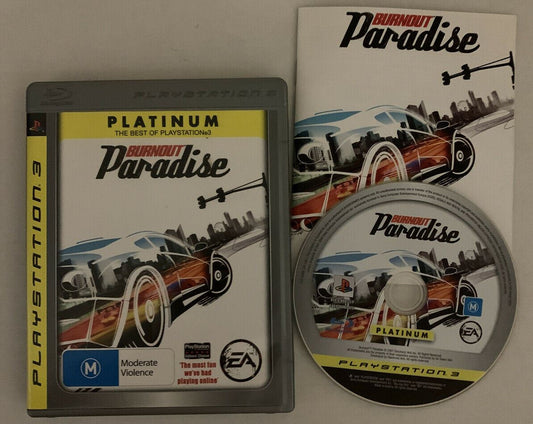 Burnout Paradise - Platinum Edition (Sony PlayStation 3, 2008) With Manual