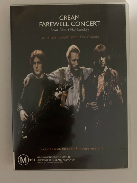 Cream Farewell Concert - Royal Albert Hall (DVD, 1968) Region 4,2,3,5,6