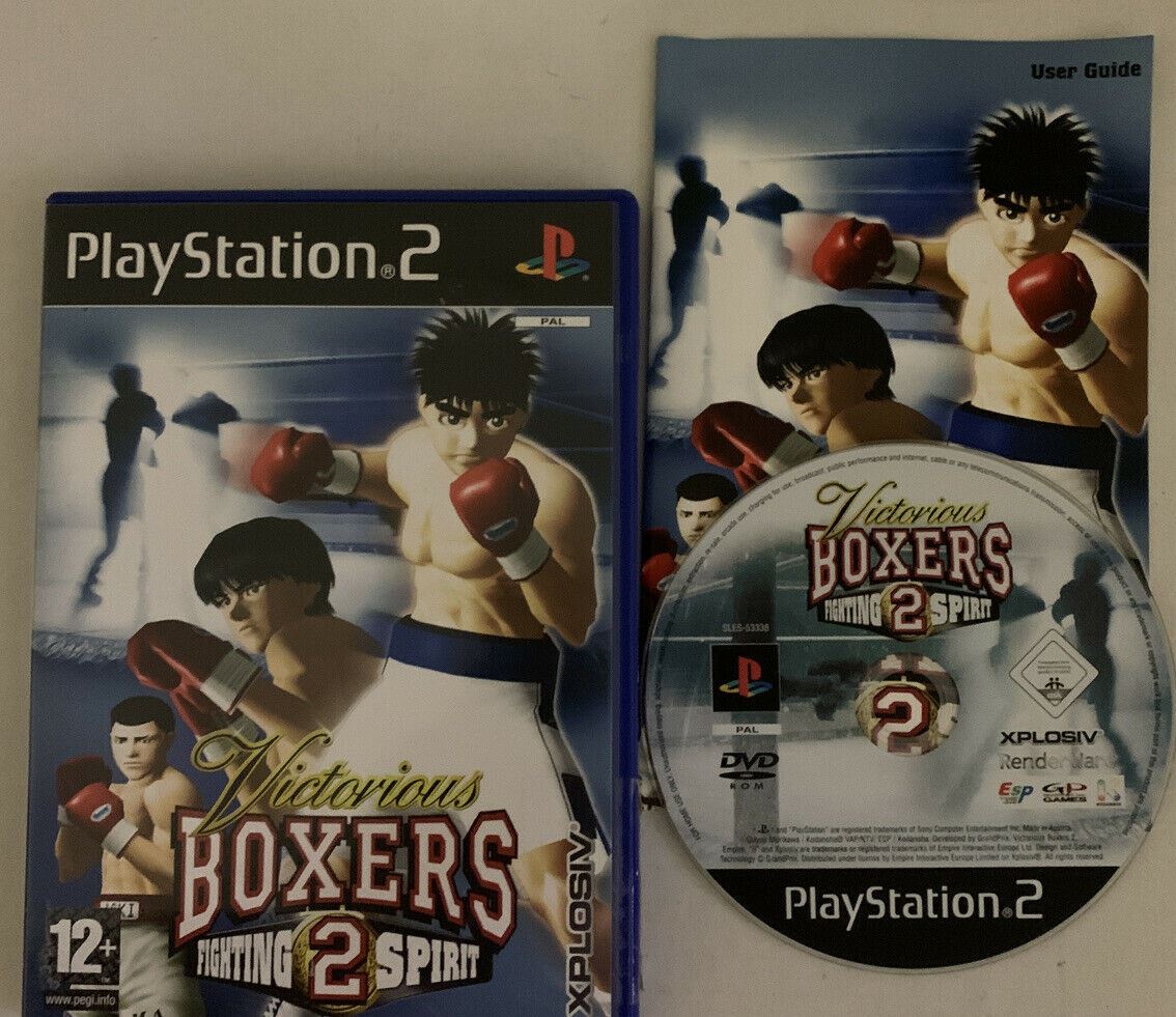 Victorious Boxers 2: Fighting Spirit (Sony PlayStation 2, 2006) With Manual.