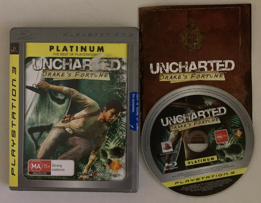 Uncharted Drake's Fortune PlayStation 3 PS3 Game With Manual