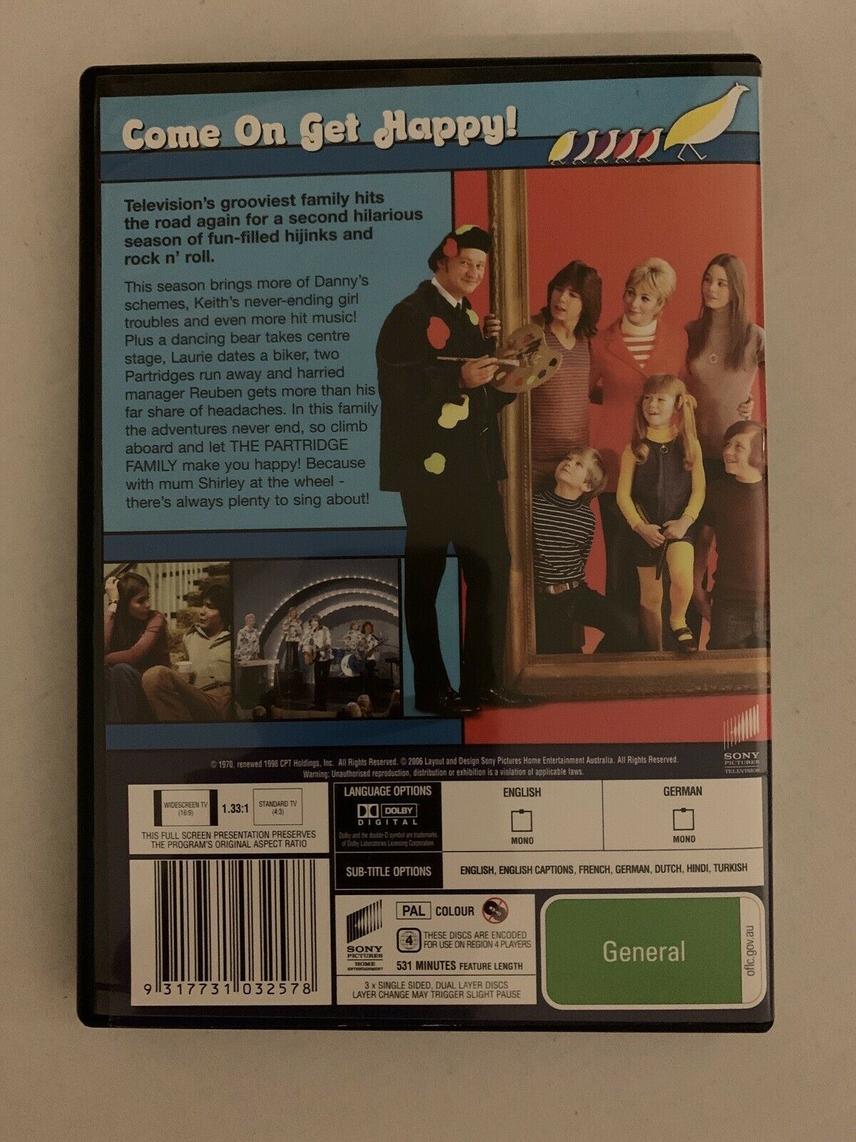 The Partridge Family : Season 2 (DVD, 1970, 3-Disc Set) - Region 4