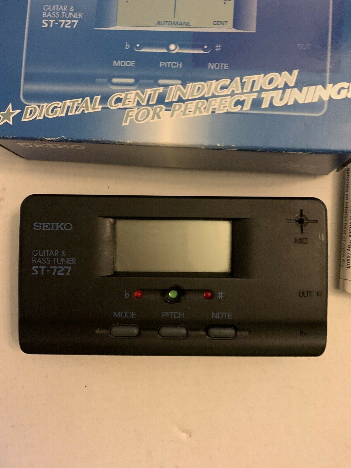 Seiko Guitar Bass LCD Tuner ST 727 Retro Unit