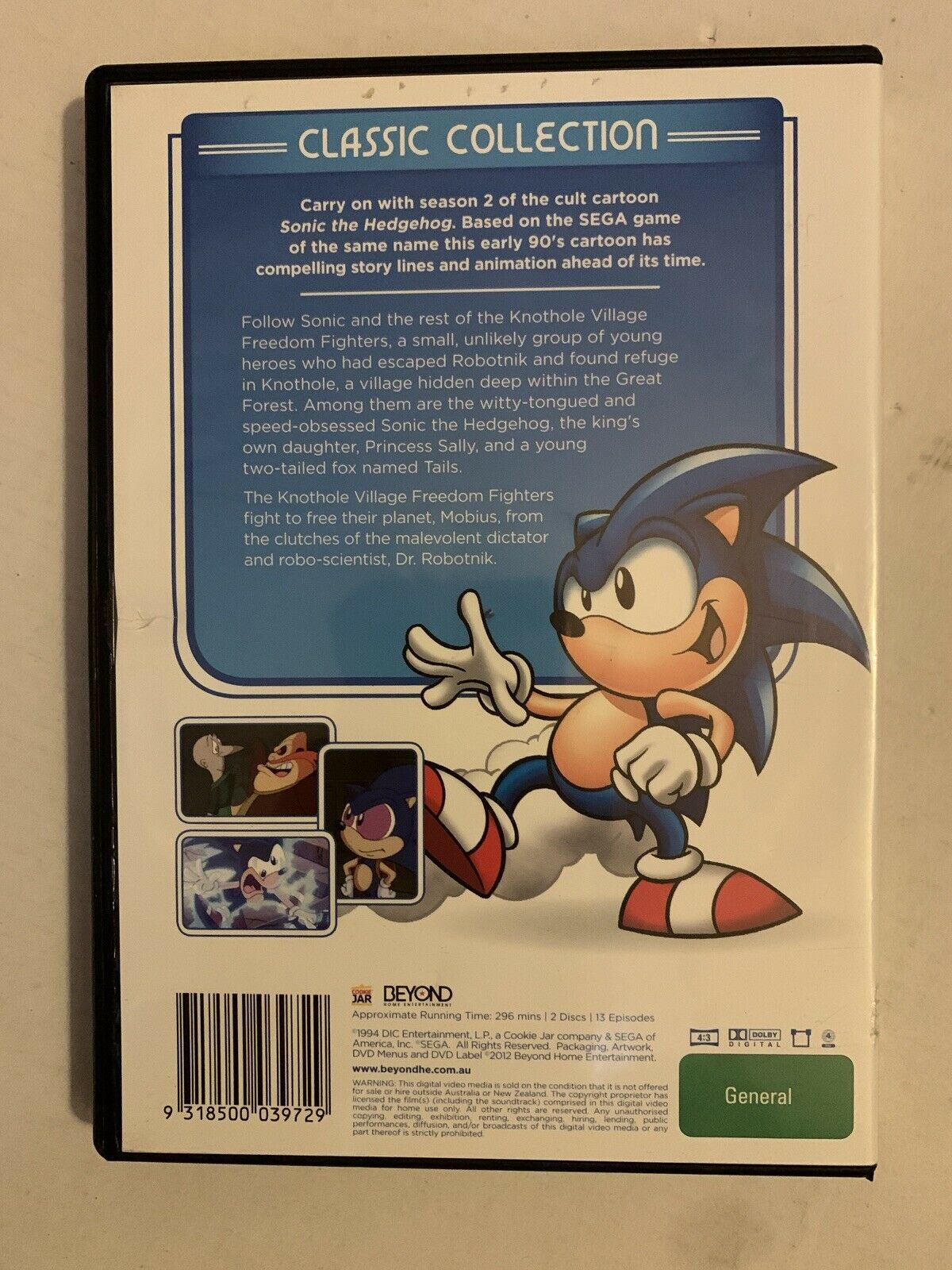 Sonic The Hedgehog - The Doomsday Project Season2 (DVD, 2012 2-Disc Set) Region4