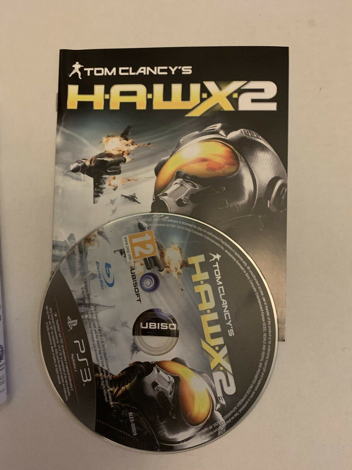 2x Tom Clancy's Game - H.A.W.X.2 And Ghost Recon Future Soldier PS3 With Manual