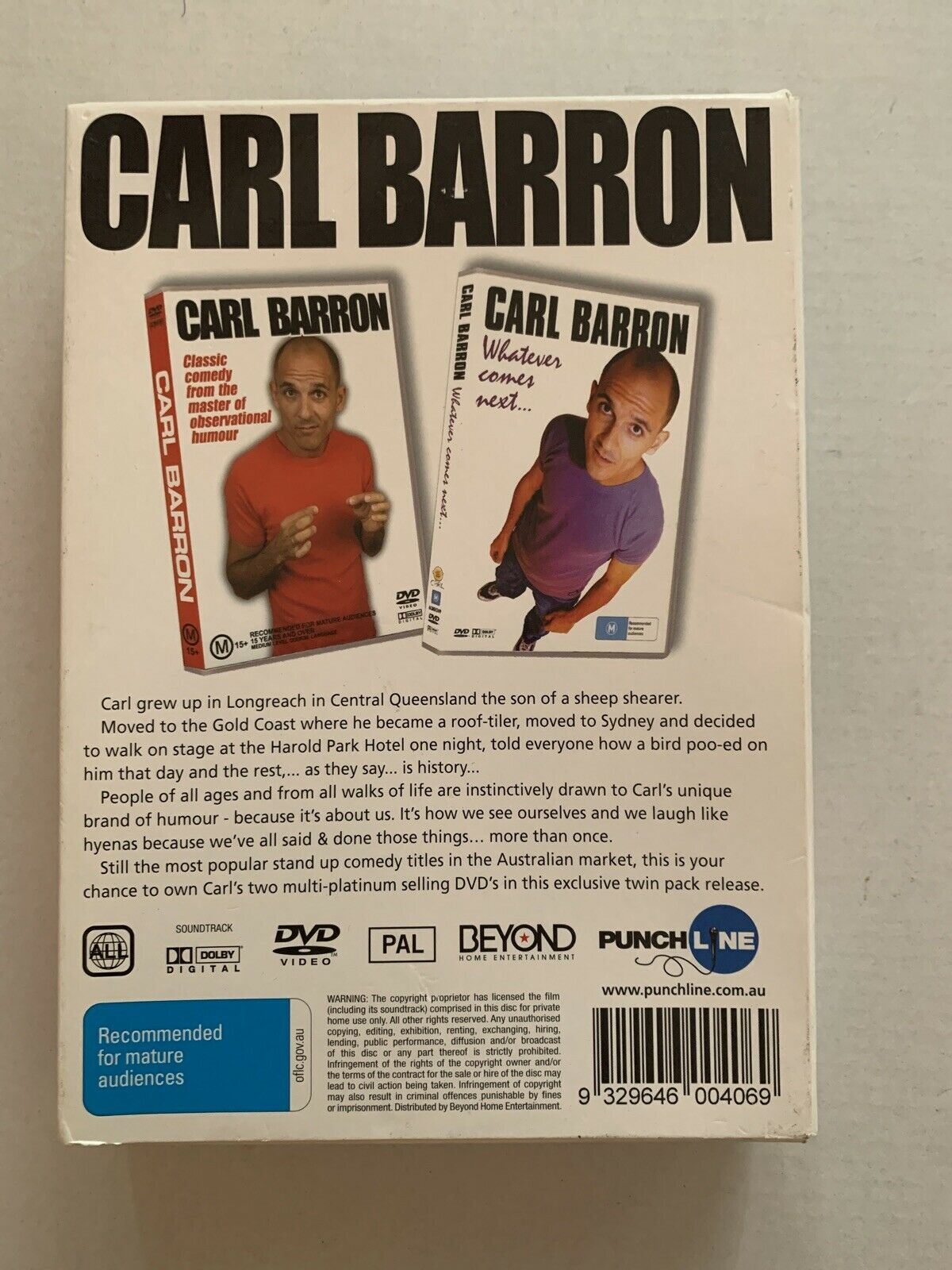 Carl Barron - Live / Whatever Comes Next DVD Region Free