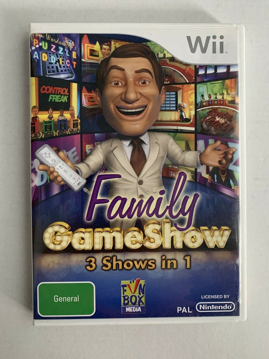 Family Gameshow 3 Shows In 1 - Nintendo Wii Party Game Quiz Game