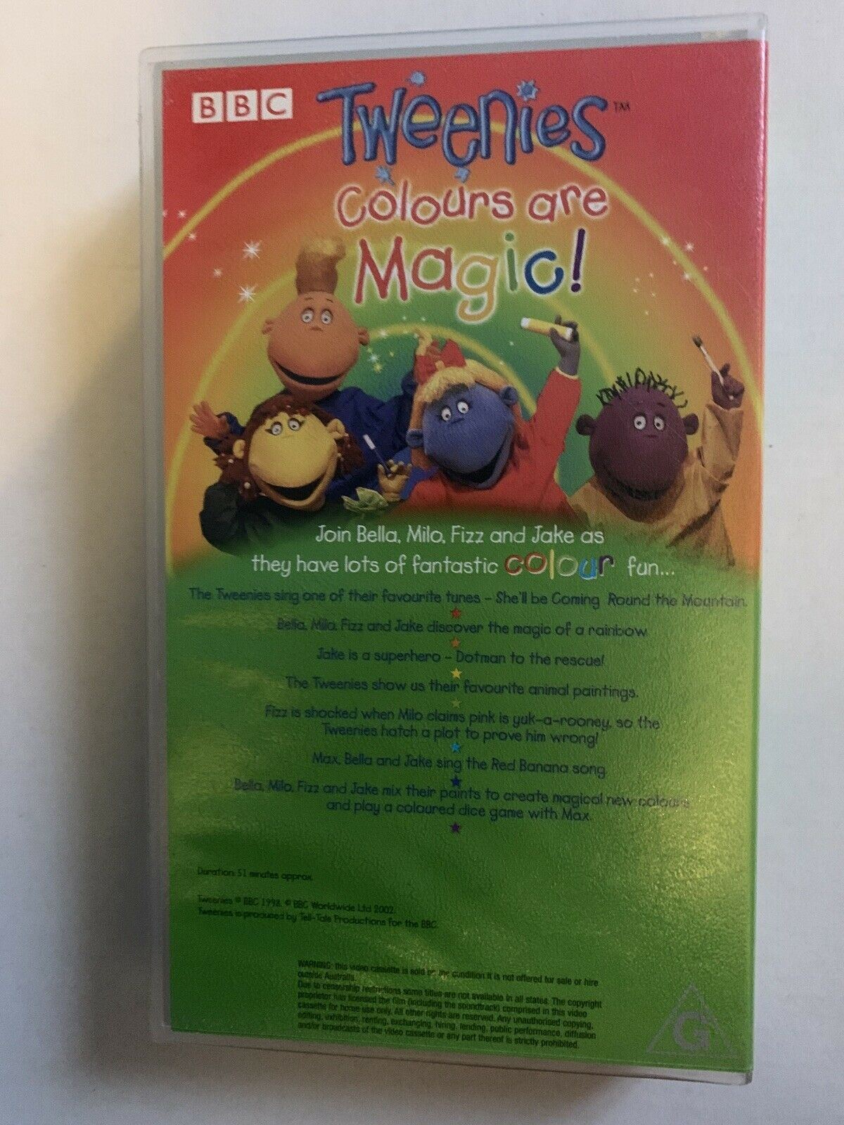 Tweenies - Colours Are Magic (VHS, 1998) PAL BBC