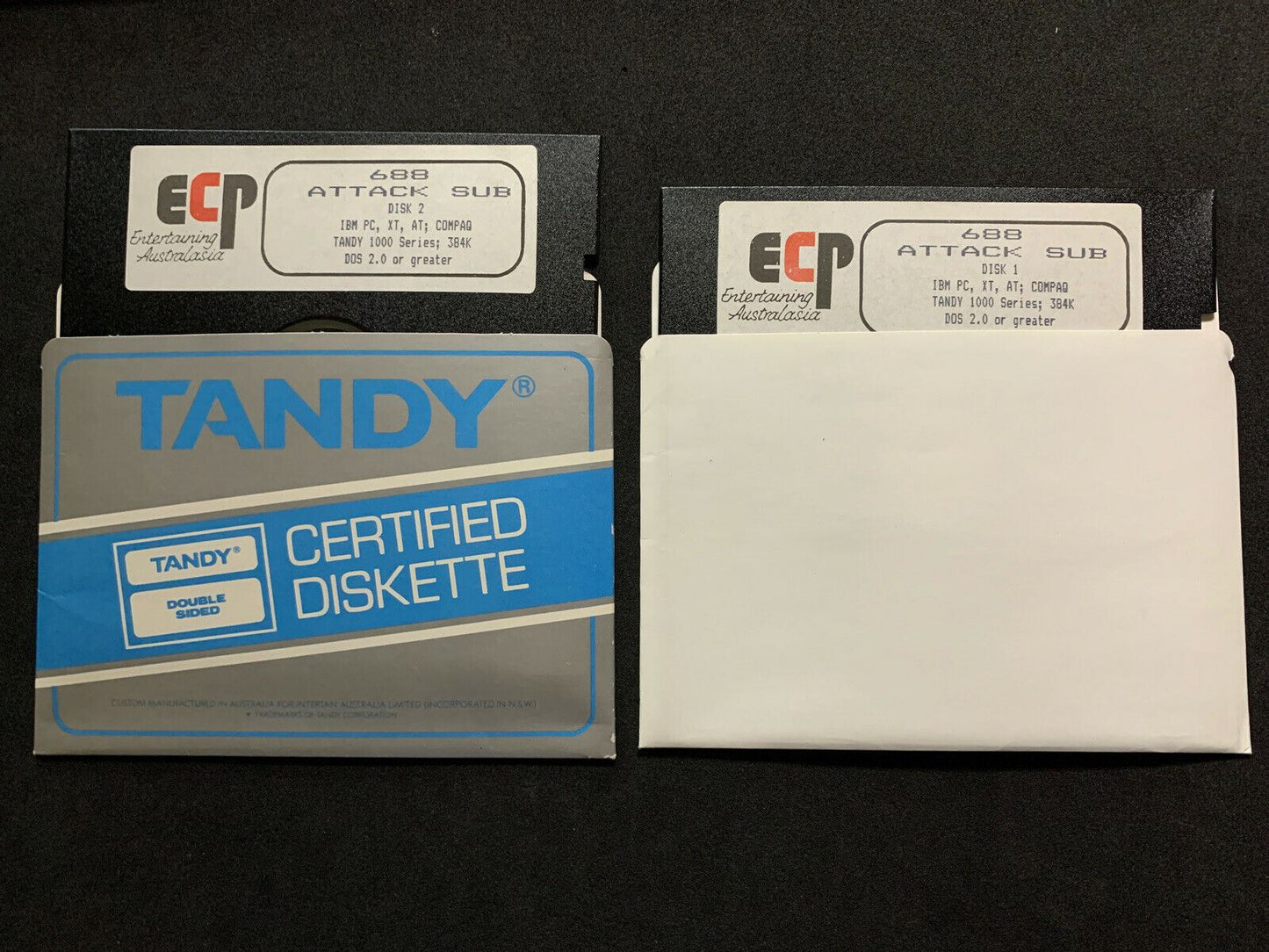 688 Attack Sub - PC (1989) 5.25" Floppy Disk With Box for DOS