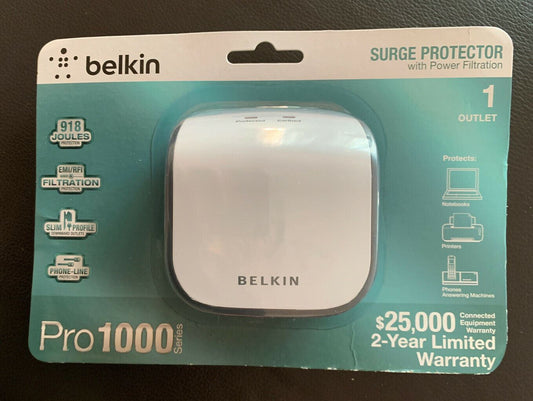 *New Sealed* Belkin Pro1000 Series Surge Protector With Power Filtration