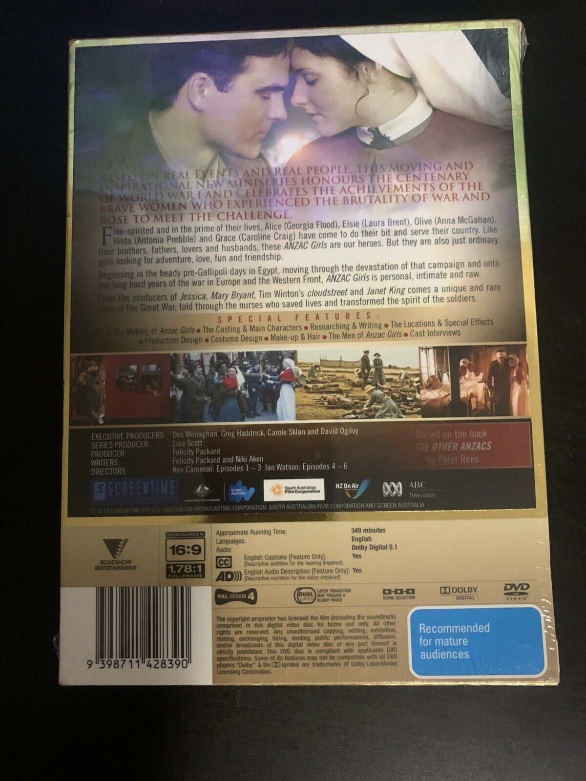 *New Sealed* Anzac Girls (DVD, 2014) Georgia Flood, Laura Brent. ABC TV Region 4