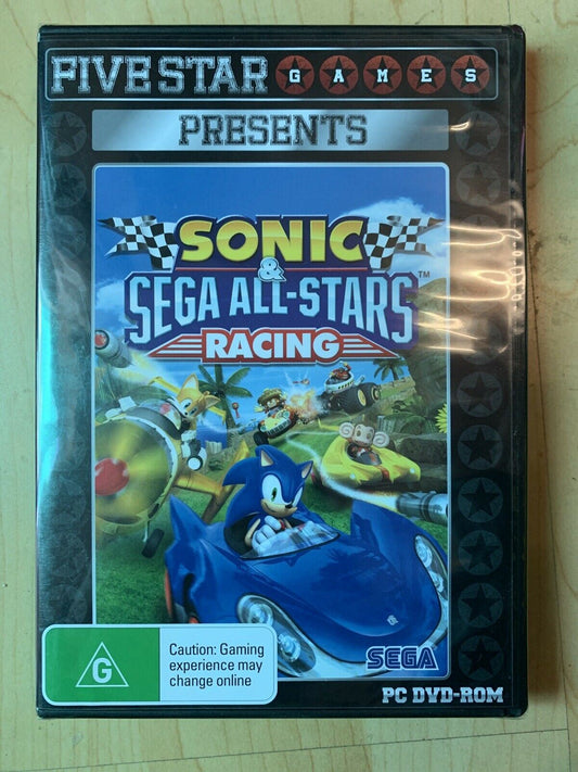 *New Sealed* Sonic & Sega All-Stars Racing - PC DVD-ROM  Windows Game