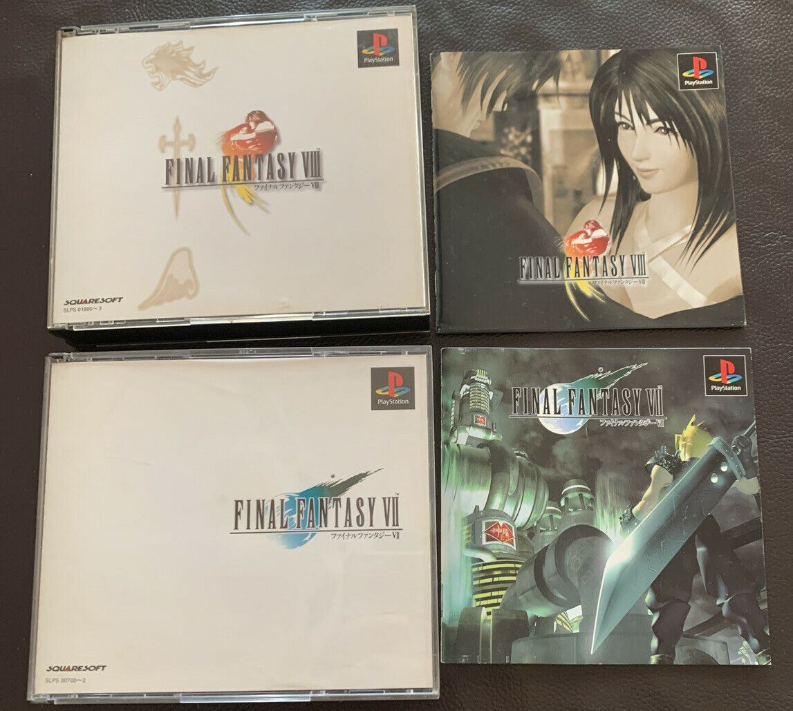 Final Fantasy VII 7 & VIII 8 PlayStation 1 PS1 NTSC-J Japan With Manual