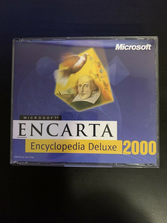 Microsoft Encarta Encyclopaedia Deluxe 2000 PC Win 95 CDROM