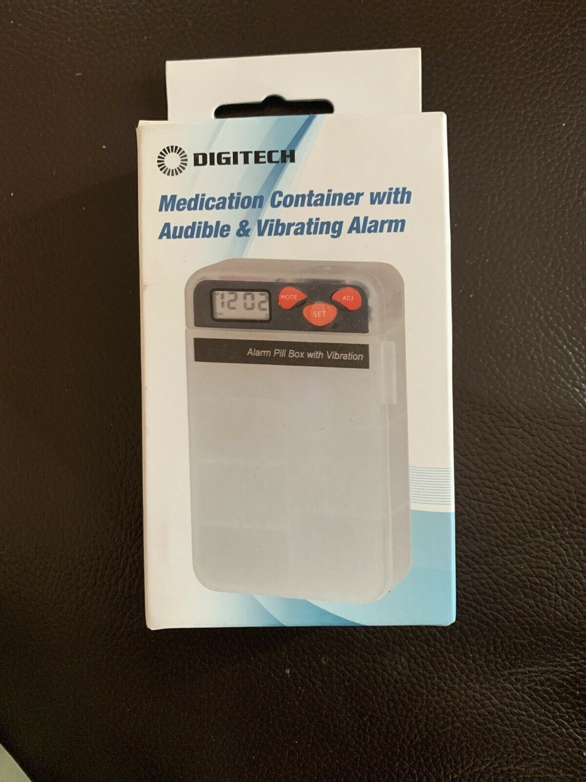 Digitech - Medication Pill Container with Audible and Vibrating Alarm Reminder