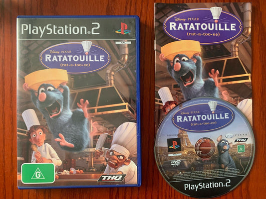 Disney Pixar Ratatouille (Sony PlayStation 2 PS2, 2007) with Manual PAL