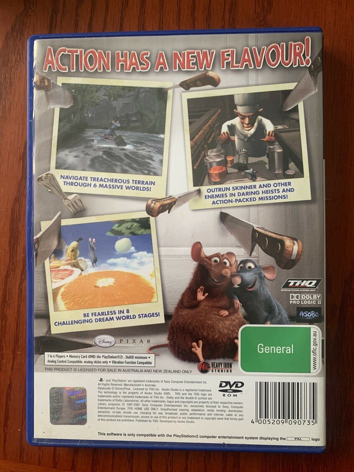 Disney Pixar Ratatouille (Sony PlayStation 2 PS2, 2007) with Manual PAL