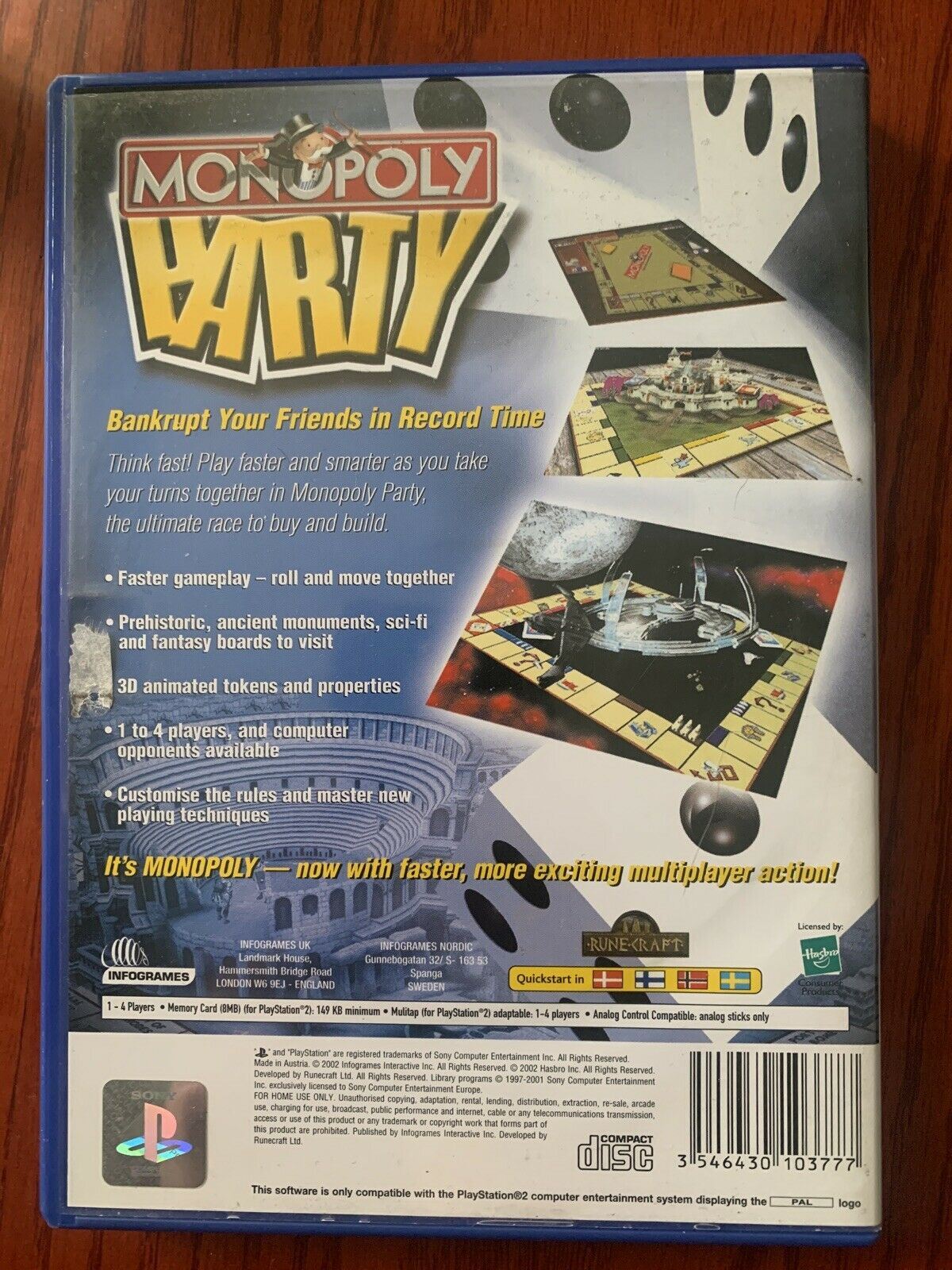 Monopoly Party - PS2 GAME with Manual PAL