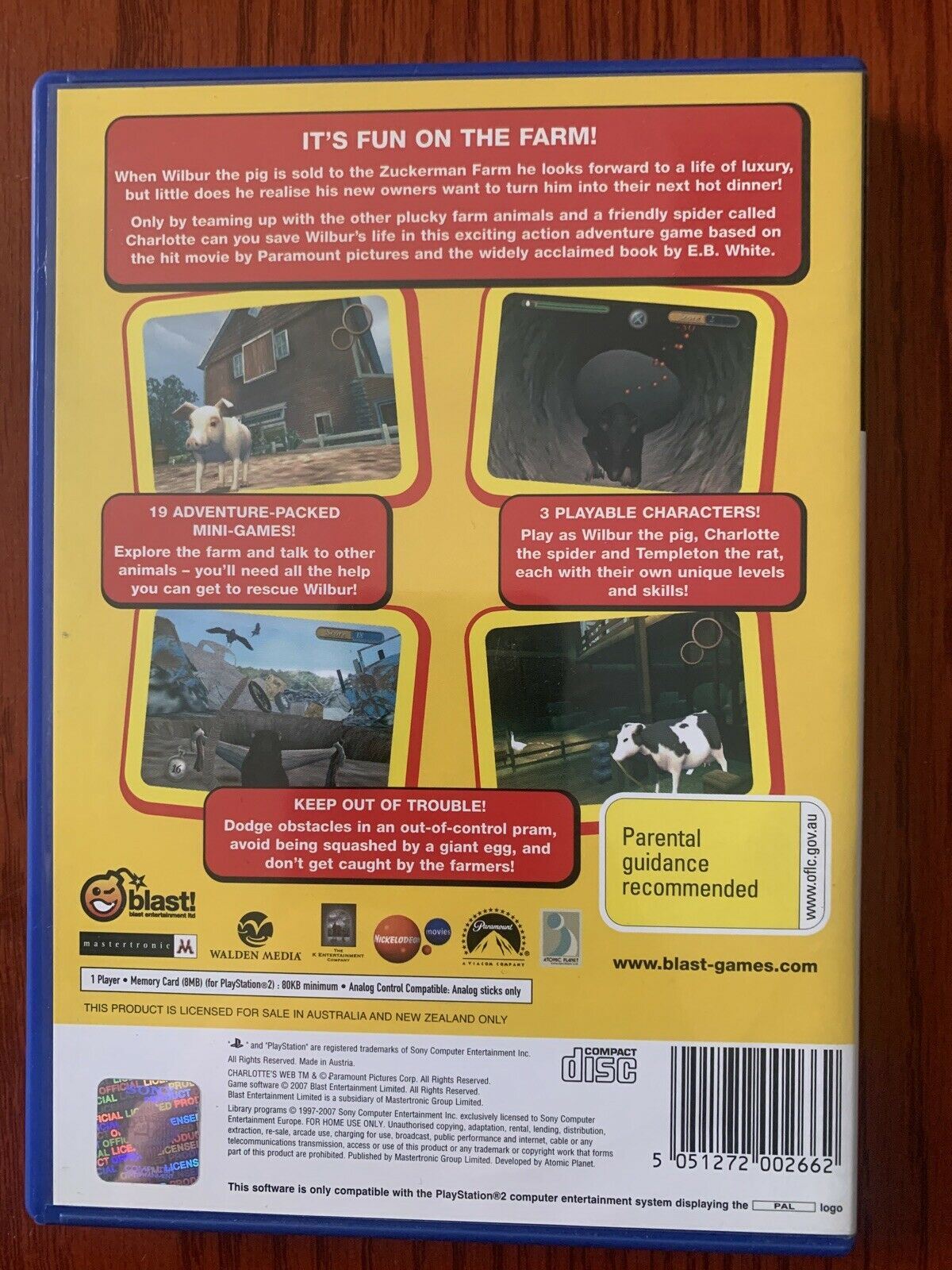 Charlottes Web  PS2 Sony Playstation 2 Game