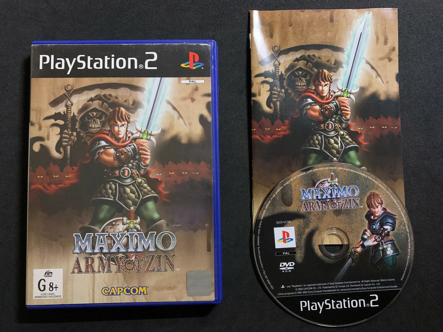 Maximo Army Of Zin PS2 Sony Playstation 2 with Manual PAL CAPCOM