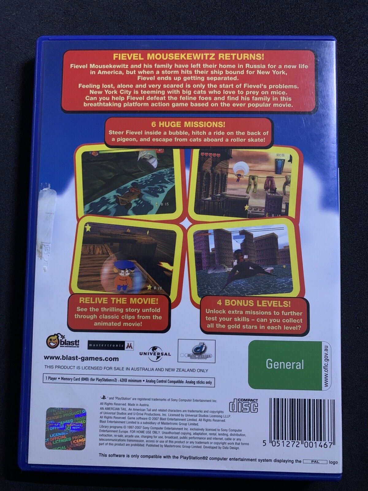 An American Tail (PS2/ Playstation 2 Pal) Complete With Manual