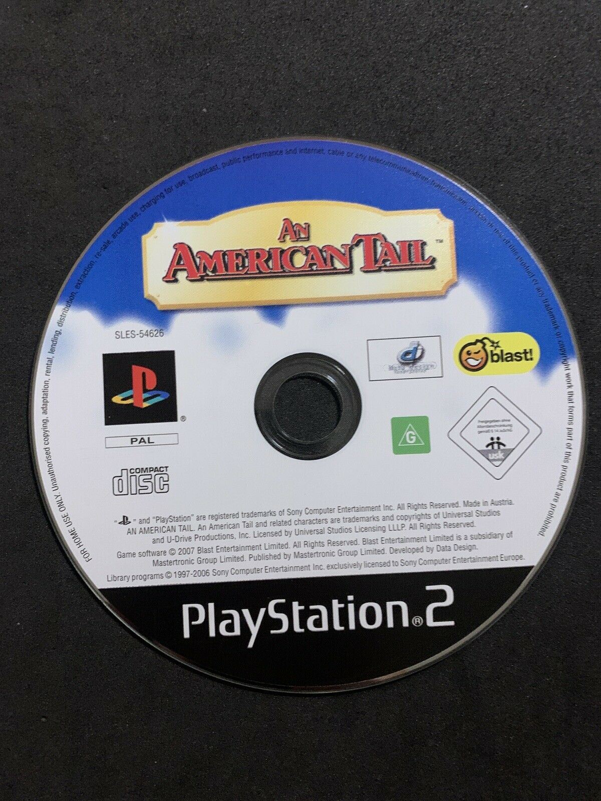 An American Tail (PS2/ Playstation 2 Pal) Complete With Manual