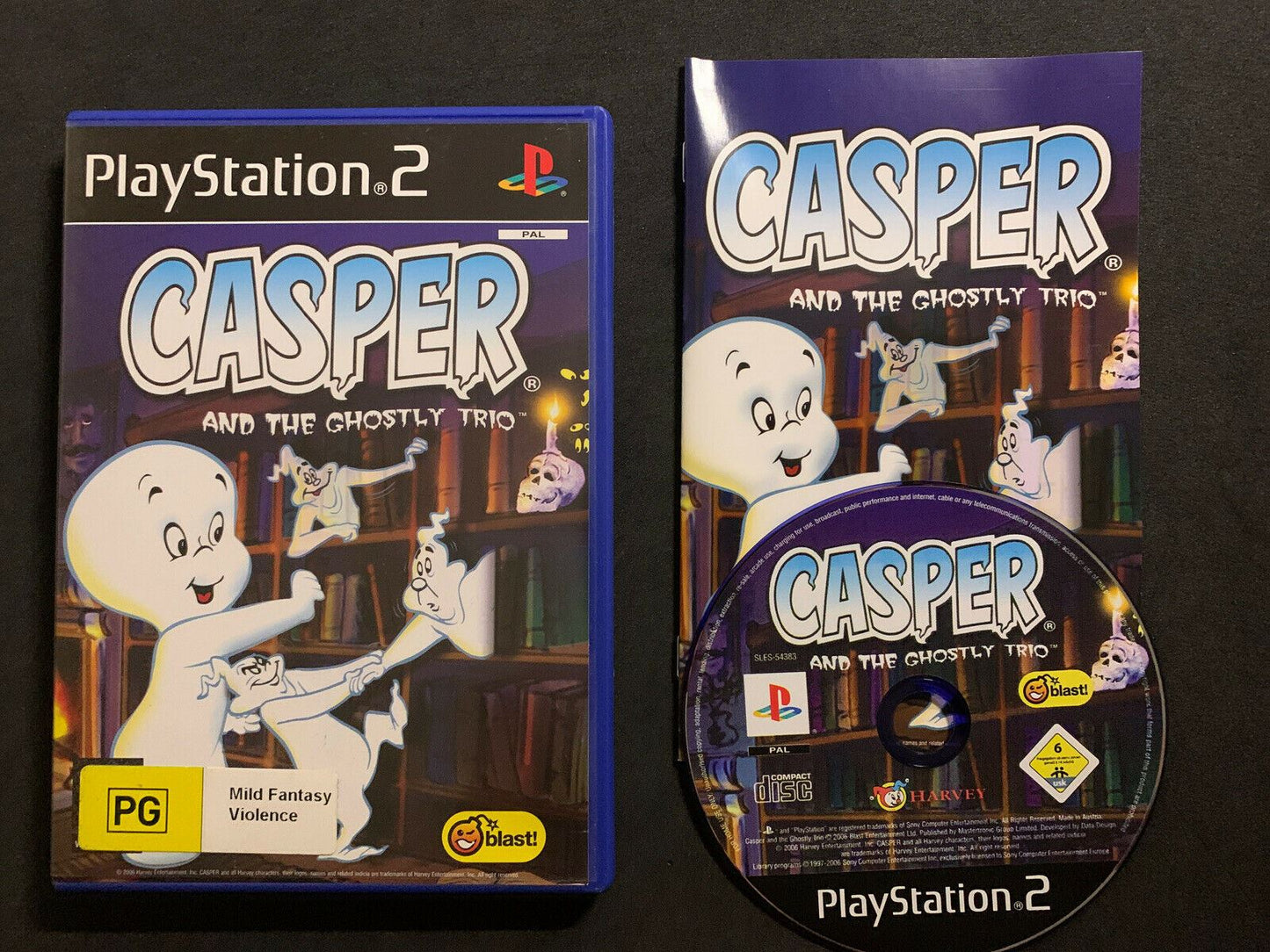 Casper And The Ghostly Trio - Sony PS2 PlayStation 2 PAL Game with Manual