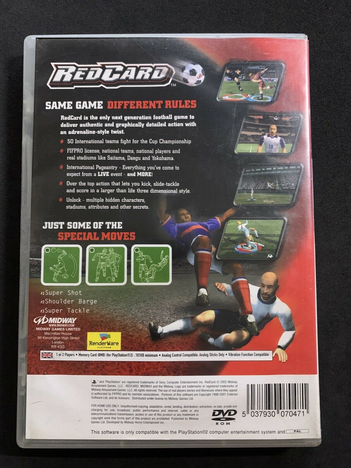 Red Card Football - Sony Playstation PS2 PAL Game