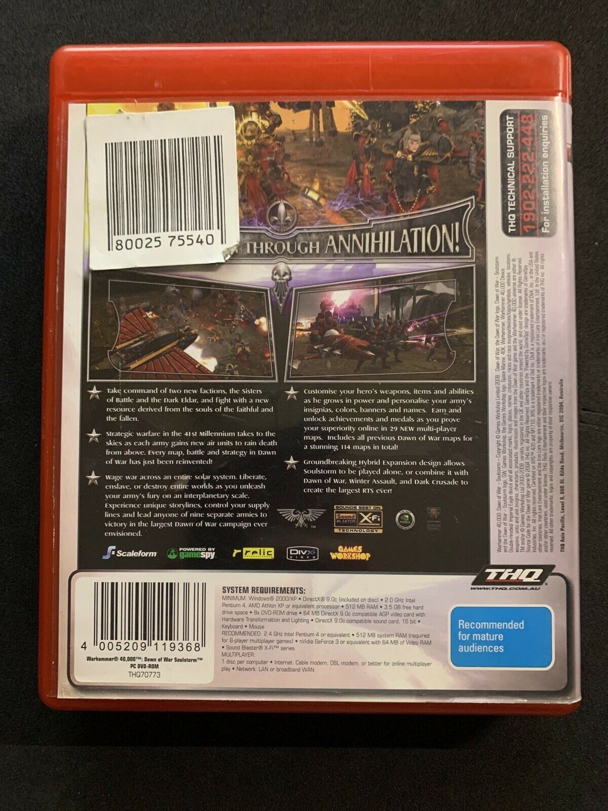 Warhammer 40,000 Dawn Of War Soulstorm - PC Windows RTS Strategy Game
