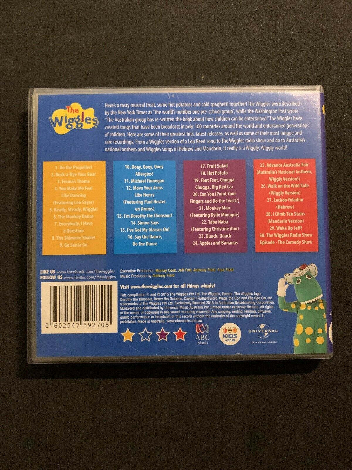 THE WIGGLES Hot Potatoes & Cold Spaghetti (Audio CD, 2015) Favourites & Rarities