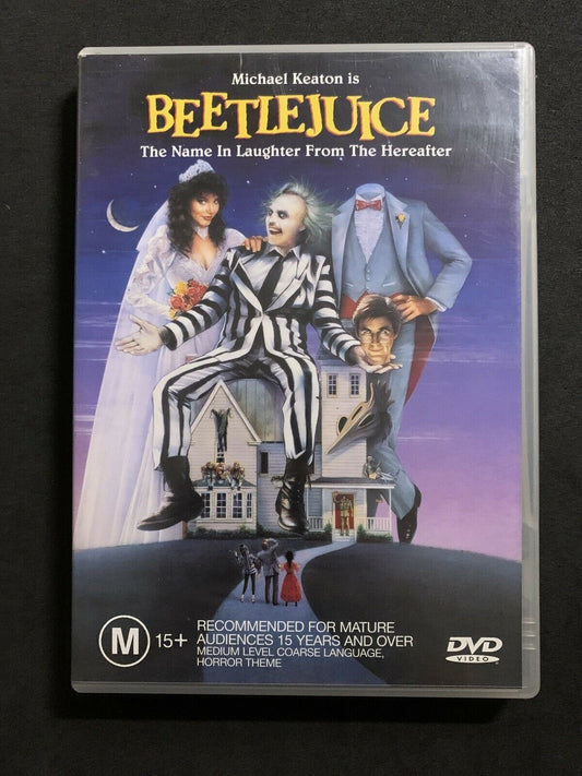 Beetlejuice (DVD, 1988)  Michael Keaton, Geena Davis, Alec Baldwin - Region 4