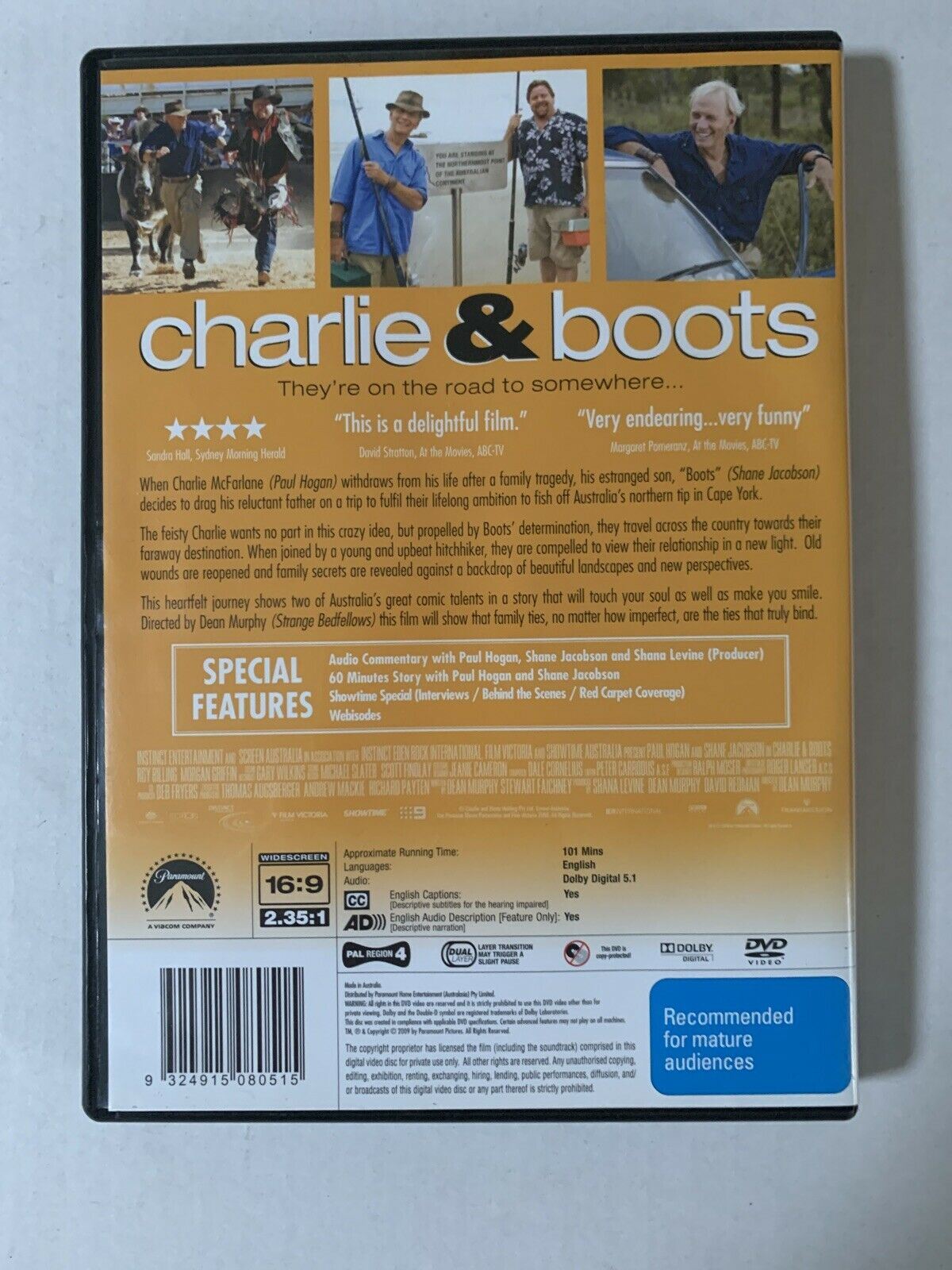 Charlie & Boots (DVD, 2009) Paul Hogan, Shane Jacobson. Region 4