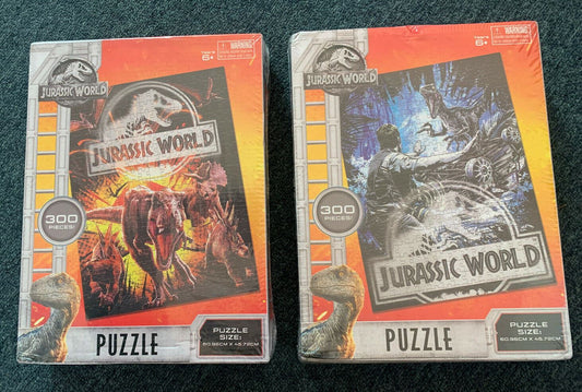 *New Sealed* 2x Jurassic World Puzzles 300 Pieces 60x45cm