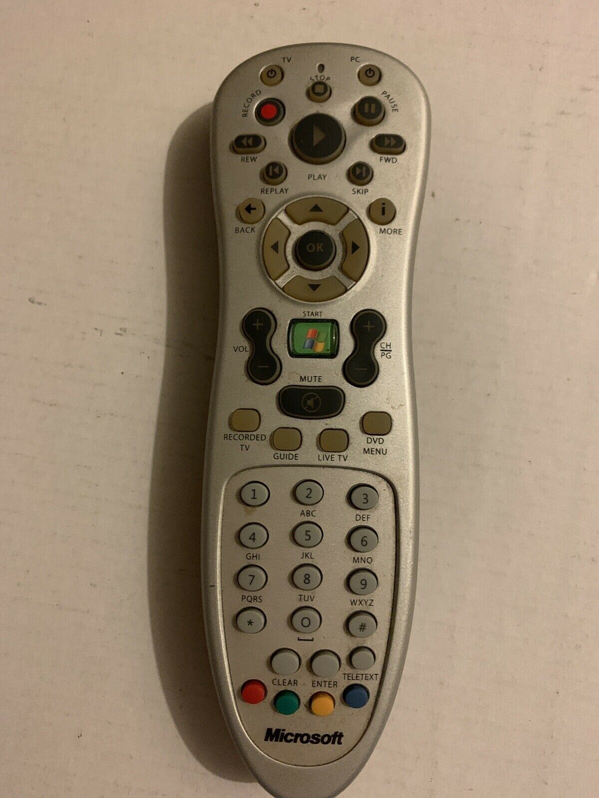 Genuine Microsoft RC1534610/00 Remote Control for Windows Media Center ...